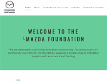 Tablet Screenshot of mazdafoundation.org.au